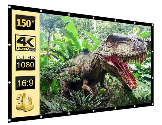 Pantalla Proyección de video 150” 4K 16:9 HD Plegable